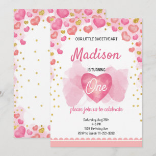 Invitation d'anniversaire de Sweetheart