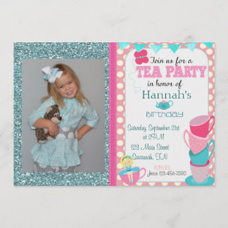 Invitation d'anniversaire de thé