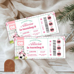 Invitation d'anniversaire de ticket de football à