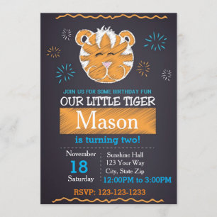 Invitation d'anniversaire de tigre