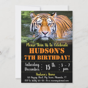 Invitation d'anniversaire de tigre
