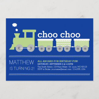 Invitation d'anniversaire de train de Choo Choo
