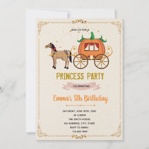 invitation d'anniversaire de transport citrouille