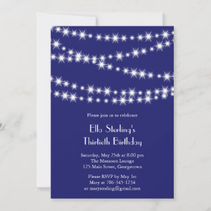 Invitation d'anniversaire de Twinkle Lights (indig