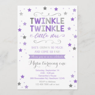 Invitation d'anniversaire de Twinkle Twinkle Littl