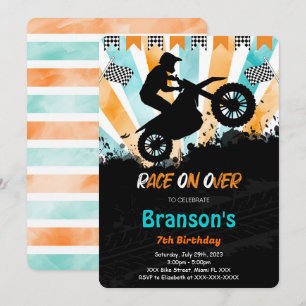Invitation d'anniversaire de vélo