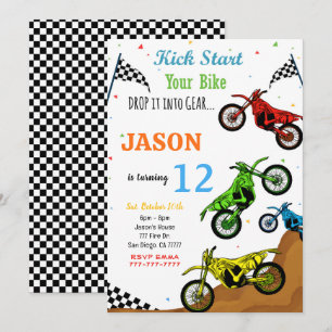 Invitation d'anniversaire de vélo