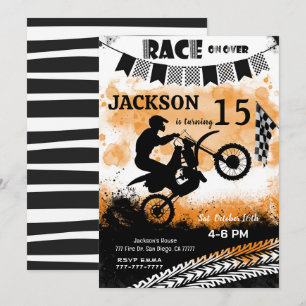Invitation d'anniversaire de vélo modifiable, Invi