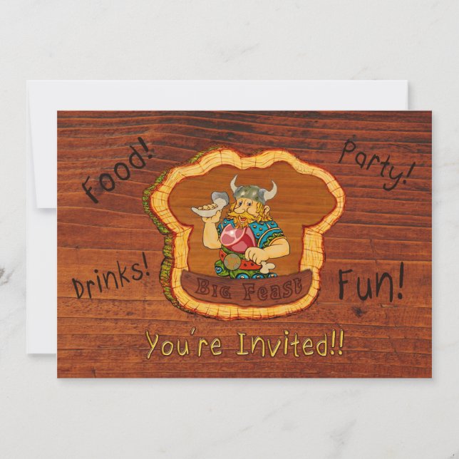 Invitation d'anniversaire de Viking (Devant)