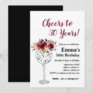 Invitation d'anniversaire de vin, Bravo !