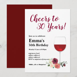 Invitation d'anniversaire de vin, Bravo ! Invitati