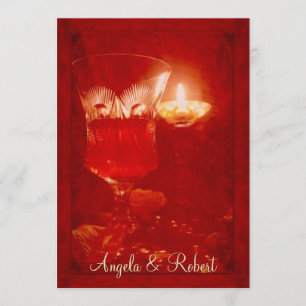 Invitation d'anniversaire de vin et de lueur d'une