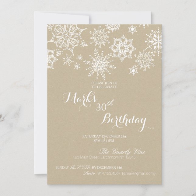 Invitation d'anniversaire de Winter Wonderland Sno (Devant)