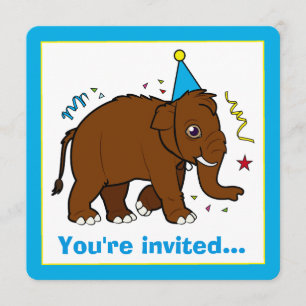Invitation d'anniversaire de Wooly Mammoth