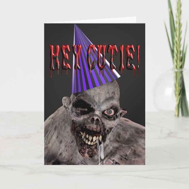 Invitation d'anniversaire de zombi de mutant dans (Devant)