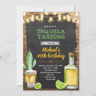 Invitation d'anniversaire dégustation de tequila