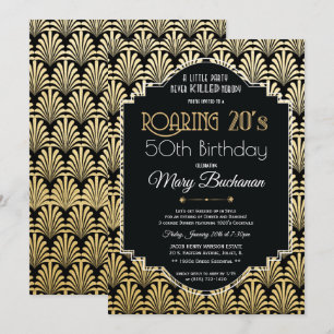 Invitation d'anniversaire des années 20