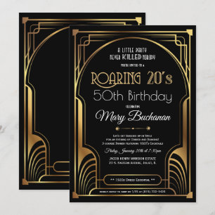 Invitation d'anniversaire des Années folles