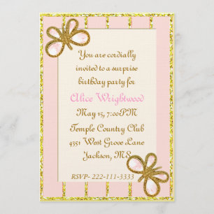 Invitation d'anniversaire des dames aux couleurs d