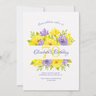 Invitation d'anniversaire des fleurs de printemps