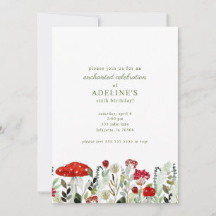 Invitation d'anniversaire des Fleurs sauvages fore
