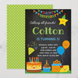 Invitation d'anniversaire des garçons