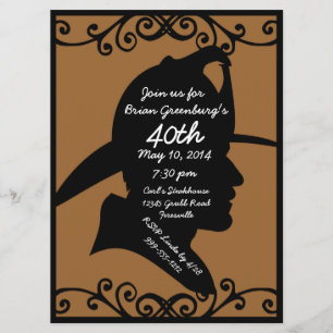 Invitation d'anniversaire des pompiers