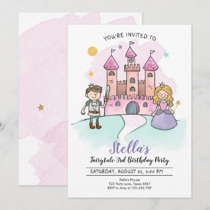 Invitation d'anniversaire des princes Chevaliers F