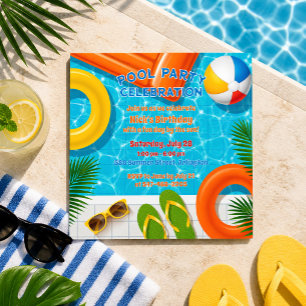 Invitation d'anniversaire d'été pour une fête au b