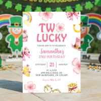 Invitation d'anniversaire deux chanceux St Patrick