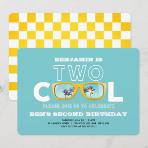 Invitation d'anniversaire deux cool GARÇON DEUXIÈM