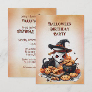 Invitation d'anniversaire d'Halloween 8 ans