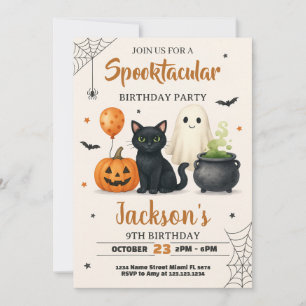 Invitation d'anniversaire d'Halloween éffrayant