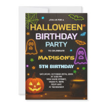 Invitation d'anniversaire d'Halloween | Enfants éf