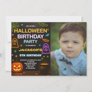 Invitation d'anniversaire d'Halloween   Enfants éf