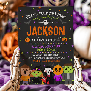Invitation d'anniversaire d'Halloween, soirée cost