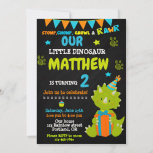 Invitation d'anniversaire dinosaure - Invitation à