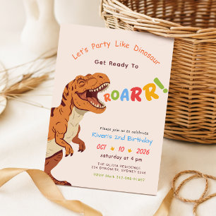 Invitation d'anniversaire dinosaure, préparez-vous