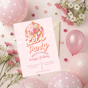 Invitation d'anniversaire Disco Party