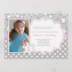 Invitation d'anniversaire d'ONEderland d'hiver