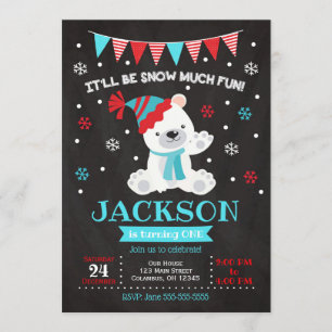 Invitation d'anniversaire d'ours