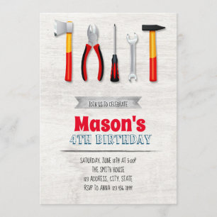 Invitation d'anniversaire d'outils