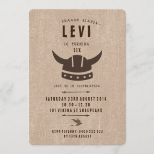 Invitation d'anniversaire Dragon & Viking