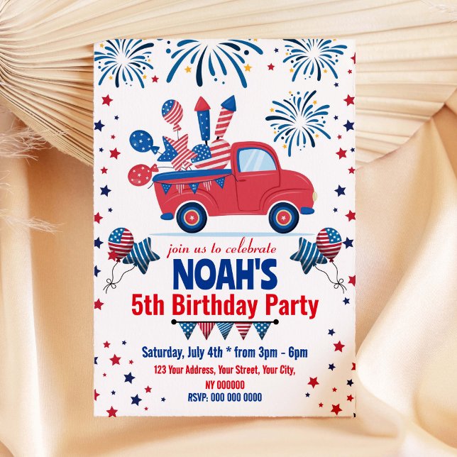 Invitation d'anniversaire du 14 juillet TOUT ÂGE (Créateur téléchargé)