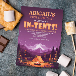 Invitation d'anniversaire du camping