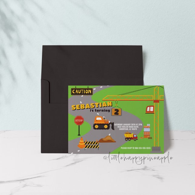 Invitation d'anniversaire du chantier (Créateur téléchargé)