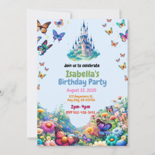 Invitation d'anniversaire du château enchanté