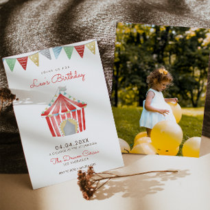 Invitation d'anniversaire du Cirque vintage