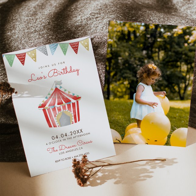 Invitation d'anniversaire du Cirque vintage (Créateur téléchargé)