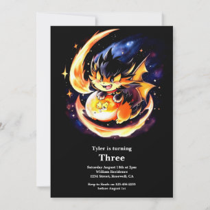 Invitation d'anniversaire du dragon